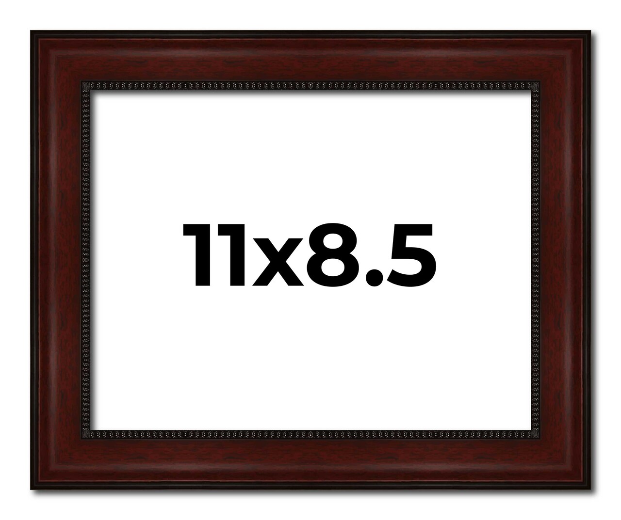 11x8.5 Distressed Brown Picture Frame - UV Acrylic, Foam Board Backing, Hanging Hardware